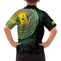 Malampa Tribal Tattoo with Namele Leaves Family Matching Summer Maxi Dress and Hawaiian Shirt