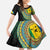 Malampa Tribal Tattoo with Namele Leaves Family Matching Summer Maxi Dress and Hawaiian Shirt