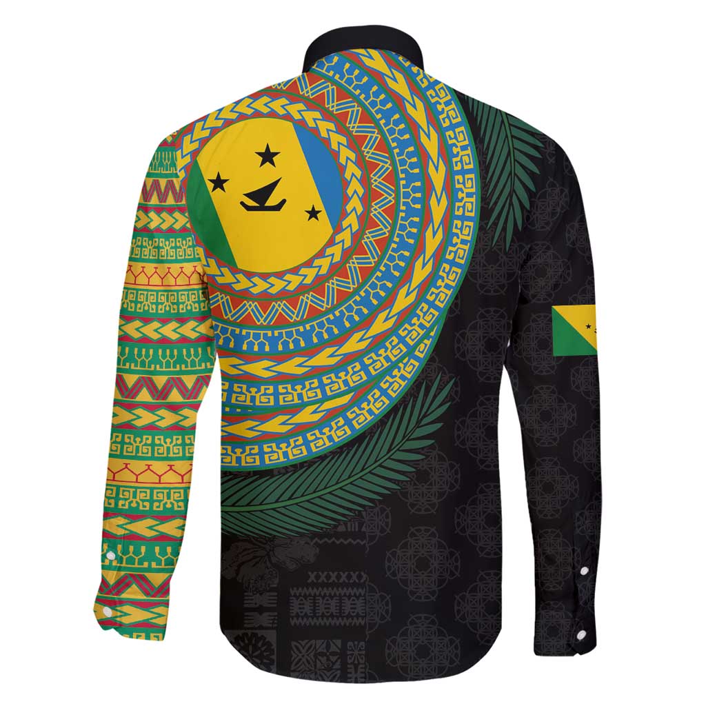 Malampa Tribal Tattoo with Namele Leaves Family Matching Summer Maxi Dress and Hawaiian Shirt