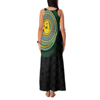 Malampa Tribal Tattoo with Namele Leaves Family Matching Tank Maxi Dress and Hawaiian Shirt