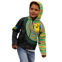 Malampa Tribal Tattoo with Namele Leaves Kid Hoodie