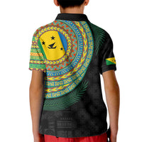 Malampa Tribal Tattoo with Namele Leaves Kid Polo Shirt