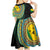 Malampa Tribal Tattoo with Namele Leaves Kid Short Sleeve Dress