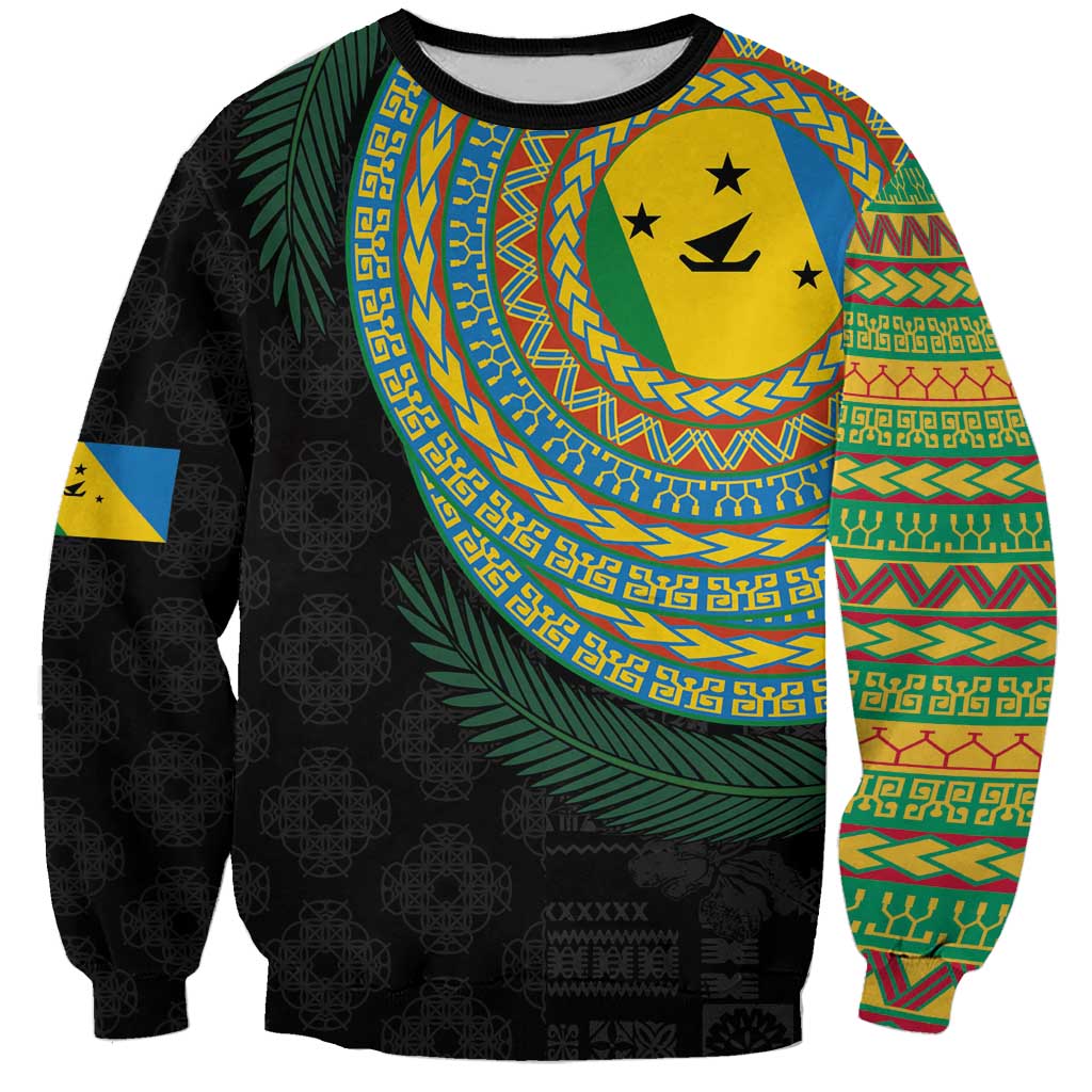 Malampa Tribal Tattoo with Namele Leaves Sweatshirt