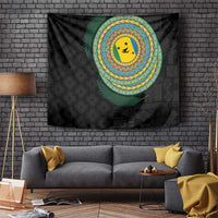 Malampa Tribal Tattoo with Namele Leaves Tapestry