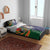 Manuʻa Islands and American Samoa Together Bedding Set Rooster and Eagle Mascot National Map and Flag Style