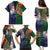 Manuʻa Islands and American Samoa Together Family Matching Puletasi and Hawaiian Shirt Rooster and Eagle Mascot National Map and Flag Style