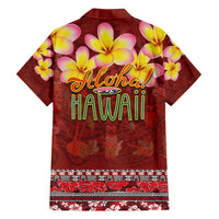 Aloha Plumeria Flowers Family Matching Tank Maxi Dress and Hawaiian Shirt With Hawaiian Style Tapa Tribal LT03 - Polynesian Pride