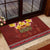 Aloha Plumeria Flowers Rubber Doormat With Hawaiian Style Tapa Tribal