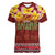 Aloha Plumeria Flowers Women V-Neck T-Shirt With Hawaiian Style Tapa Tribal