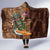 Hawaiian Tiki Mask Surfing Kakau Pattern Hooded Blanket