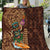 Hawaiian Tiki Mask Surfing Kakau Pattern Quilt