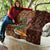 Hawaiian Tiki Mask Surfing Kakau Pattern Quilt