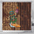 Hawaiian Tiki Mask Surfing Kakau Pattern Shower Curtain