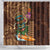 Hawaiian Tiki Mask Surfing Kakau Pattern Shower Curtain