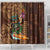 Hawaiian Tiki Mask Surfing Kakau Pattern Shower Curtain
