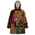 Hawaiian Tiki Mask Surfing Kakau Pattern Wearable Blanket Hoodie