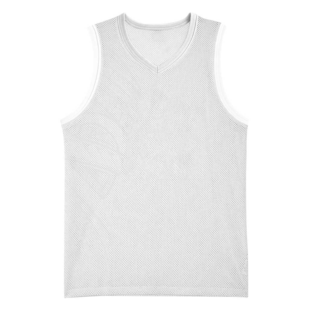 Niue White Sunday Basketball Jersey Hiapo Tribal Art Tattoos - Polynesian Pride