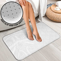 Niue White Sunday Bathroom Set Hiapo Tribal Art Tattoos - Polynesian Pride