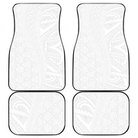 Niue White Sunday Car Mats Hiapo Tribal Art Tattoos - Polynesian Pride