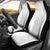 Niue White Sunday Car Seat Cover Hiapo Tribal Art Tattoos - Polynesian Pride