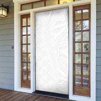 Niue White Sunday Door Cover Hiapo Tribal Art Tattoos - Polynesian Pride