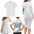 Niue White Sunday Family Matching Long Sleeve Bodycon Dress and Hawaiian Shirt Hiapo Tribal Art Tattoos - Polynesian Pride
