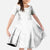 Niue White Sunday Family Matching Off Shoulder Maxi Dress and Hawaiian Shirt Hiapo Tribal Art Tattoos - Polynesian Pride