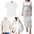 Niue White Sunday Family Matching Puletasi and Hawaiian Shirt Hiapo Tribal Art Tattoos - Polynesian Pride