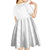 Niue White Sunday Kid Short Sleeve Dress Hiapo Tribal Art Tattoos - Polynesian Pride