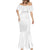 Niue White Sunday Mermaid Dress Hiapo Tribal Art Tattoos - Polynesian Pride