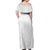 Niue White Sunday Off Shoulder Maxi Dress Hiapo Tribal Art Tattoos - Polynesian Pride