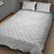 Niue White Sunday Quilt Bed Set Hiapo Tribal Art Tattoos - Polynesian Pride