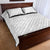 Niue White Sunday Quilt Bed Set Hiapo Tribal Art Tattoos - Polynesian Pride