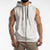 Niue White Sunday Sleeveless Zip Hoodie Hiapo Tribal Art Tattoos - Polynesian Pride