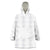 Niue White Sunday Wearable Blanket Hoodie Hiapo Tribal Art Tattoos - Polynesian Pride