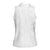 Niue White Sunday Women Sleeveless Polo Shirt Hiapo Tribal Art Tattoos - Polynesian Pride