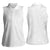 Niue White Sunday Women Sleeveless Polo Shirt Hiapo Tribal Art Tattoos - Polynesian Pride