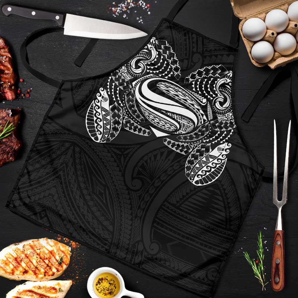 Super Samoan Traditional Tribal Art Tattoos Apron Black Color - Polynesian Pride