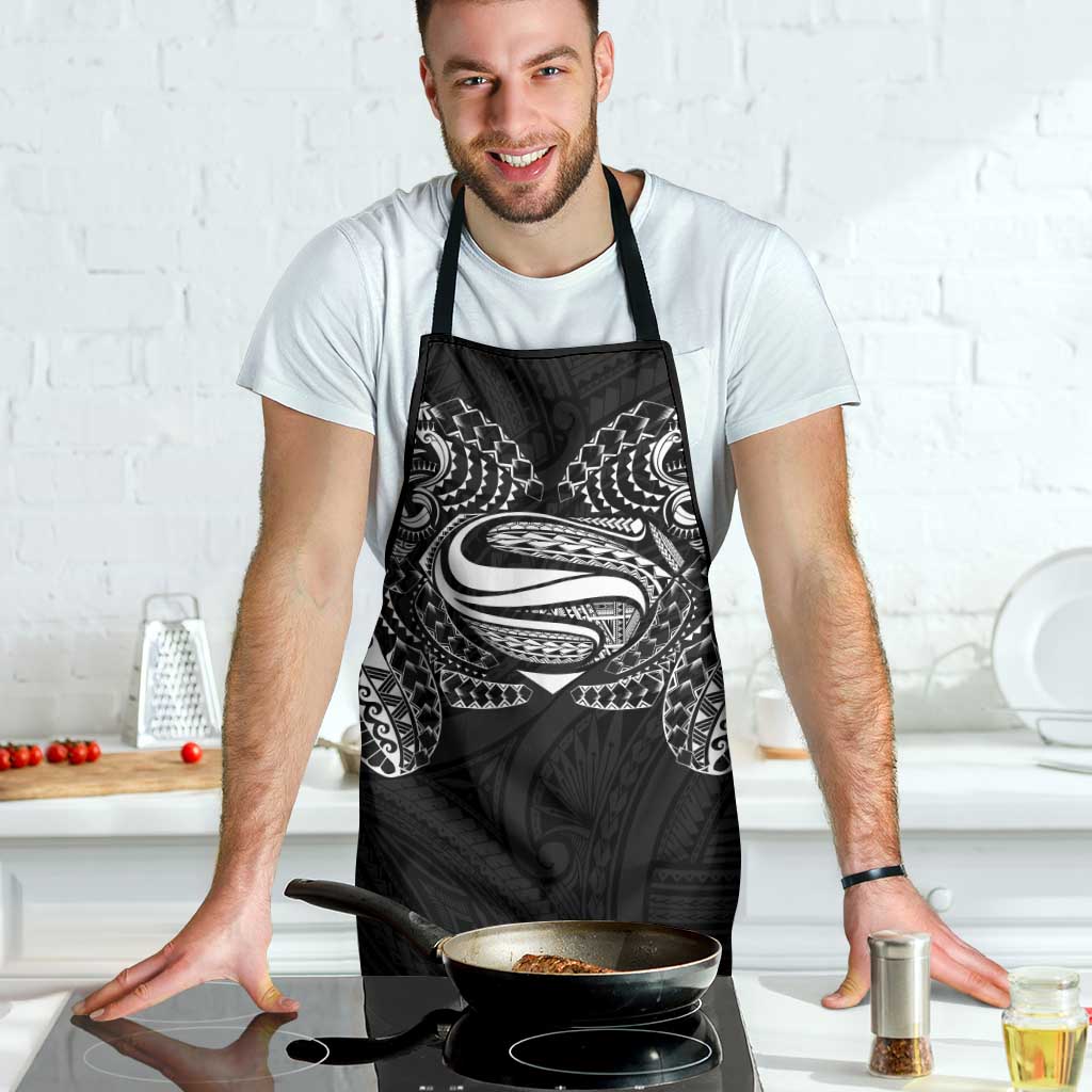 Super Samoan Traditional Tribal Art Tattoos Apron Black Color - Polynesian Pride