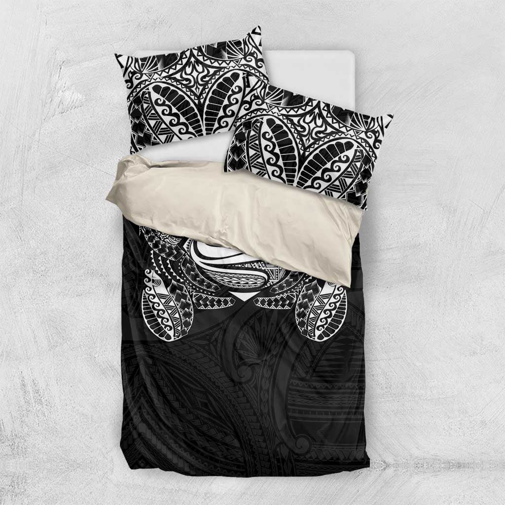 Super Samoan Traditional Tribal Art Tattoos Bedding Set Black Color - Polynesian Pride