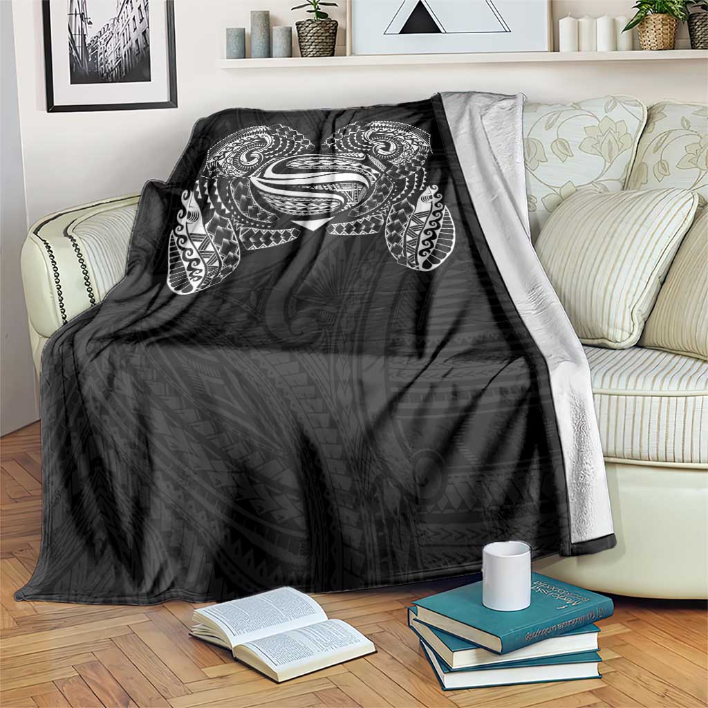 Super Samoan Traditional Tribal Art Tattoos Blanket Black Color LT03 Black - Polynesian Pride