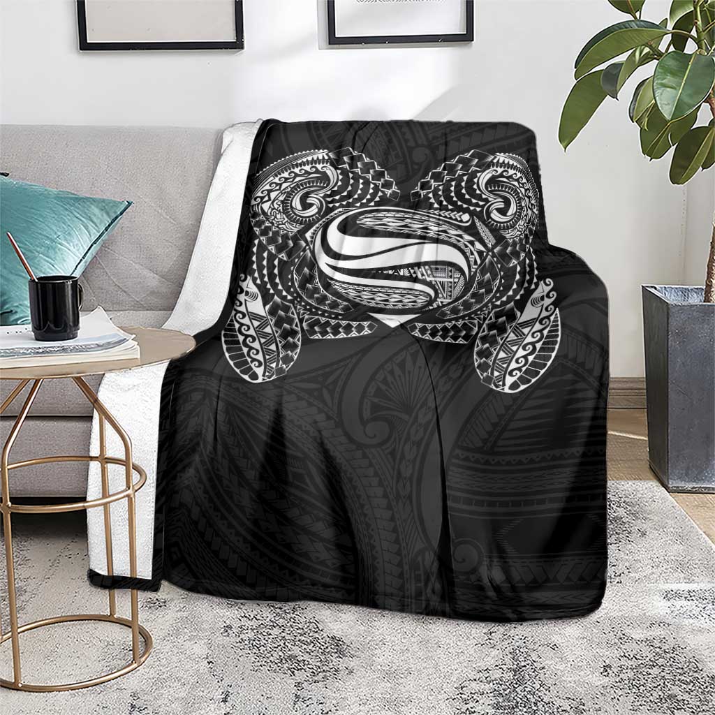 Super Samoan Traditional Tribal Art Tattoos Blanket Black Color - Polynesian Pride