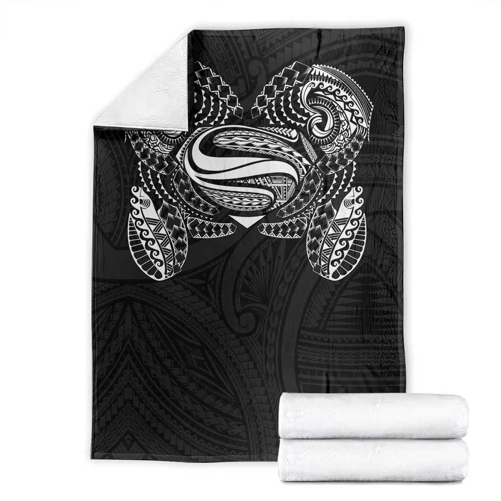 Super Samoan Traditional Tribal Art Tattoos Blanket Black Color - Polynesian Pride