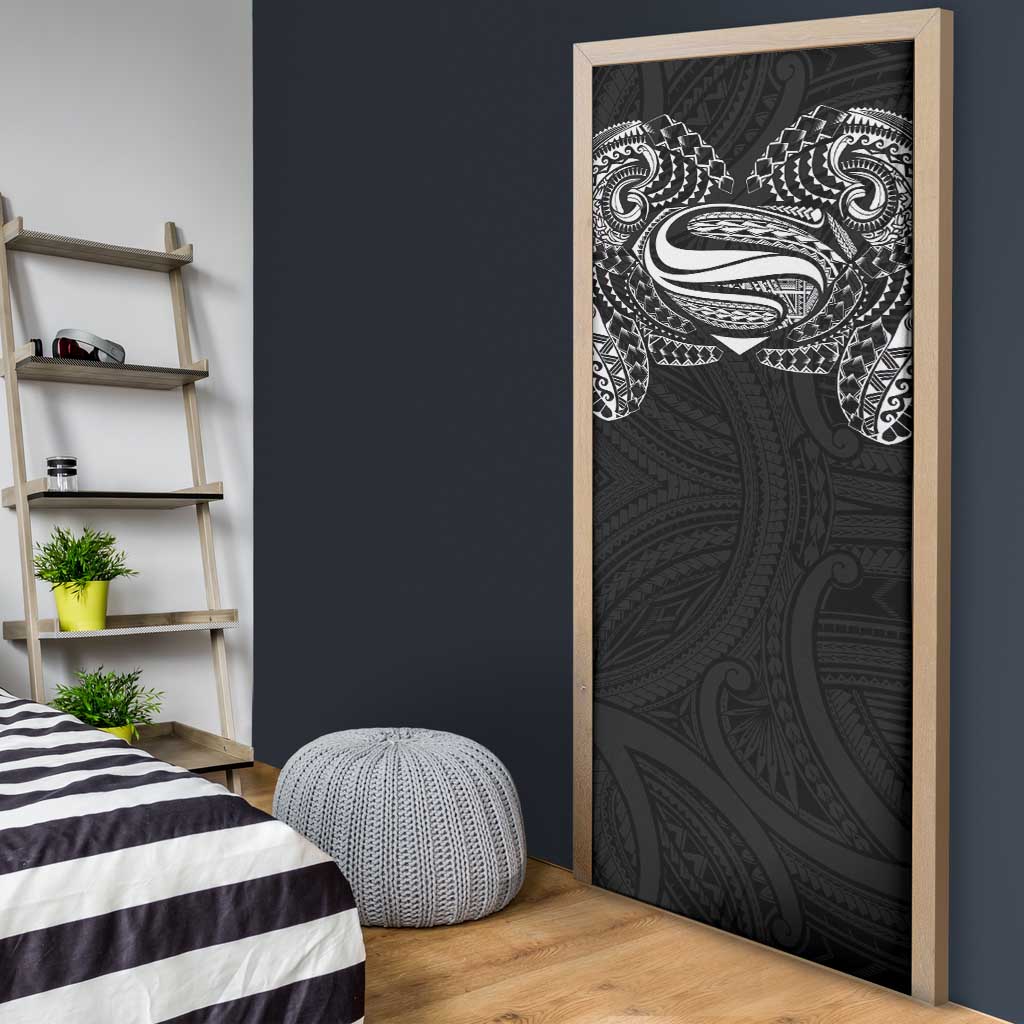 Super Samoan Traditional Tribal Art Tattoos Door Cover Black Color - Polynesian Pride