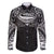 Super Samoan Traditional Tribal Art Tattoos Family Matching Summer Maxi Dress and Hawaiian Shirt Black Color - Polynesian Pride