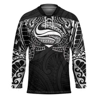 Super Samoan Traditional Tribal Art Tattoos Hockey Jersey Black Color - Polynesian Pride