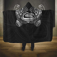 Super Samoan Traditional Tribal Art Tattoos Hooded Blanket Black Color - Polynesian Pride