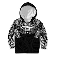 Super Samoan Traditional Tribal Art Tattoos Kid Hoodie Black Color - Polynesian Pride