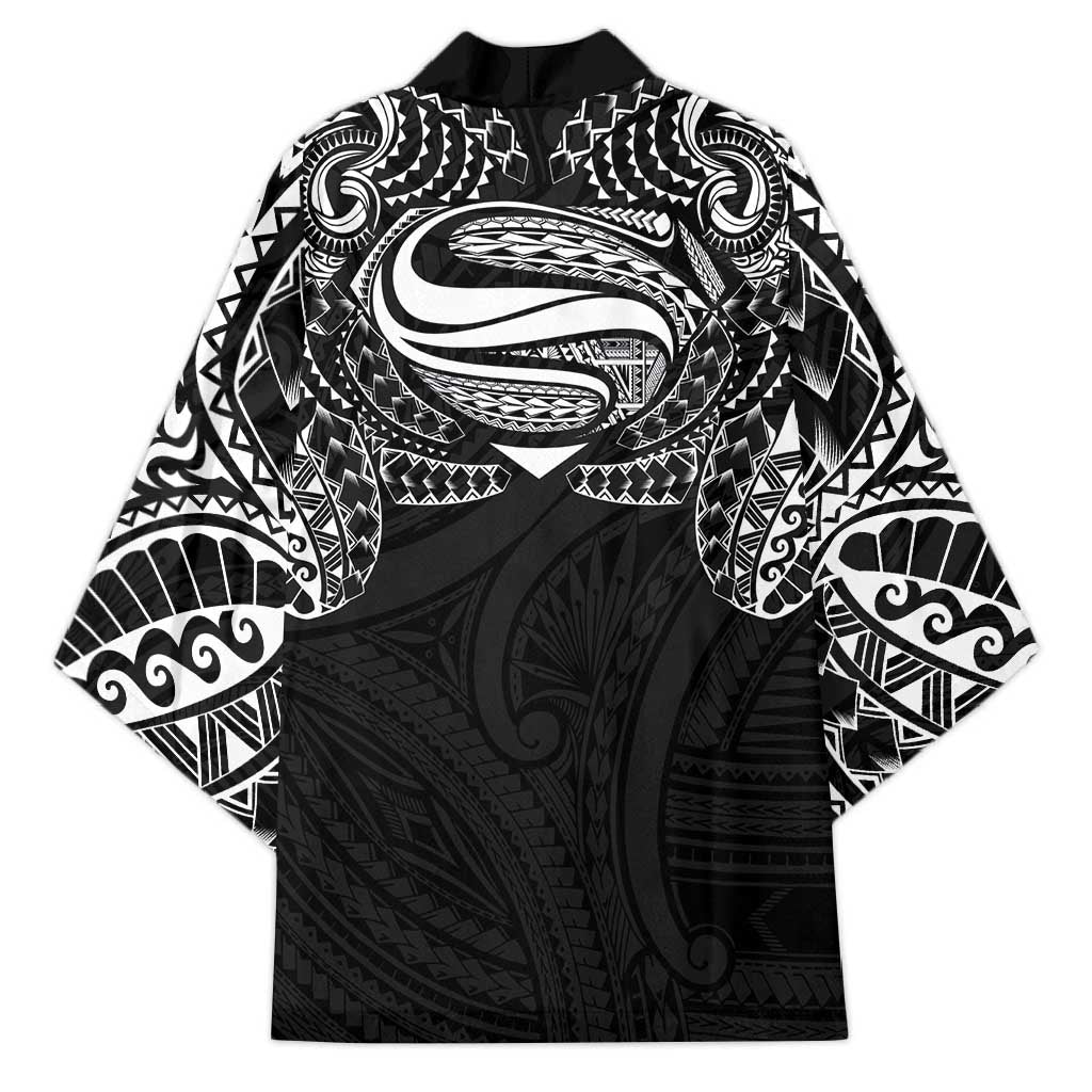 Super Samoan Traditional Tribal Art Tattoos Kimono Black Color - Polynesian Pride